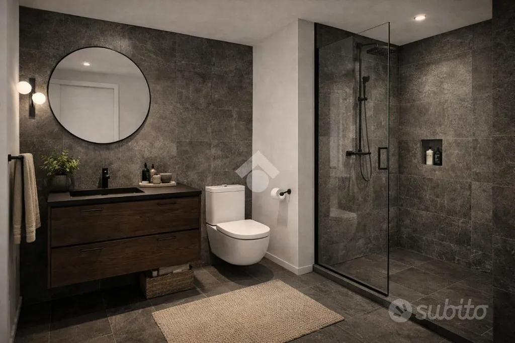 Bathrooms - New 2-Bedroom with Garden in Parma