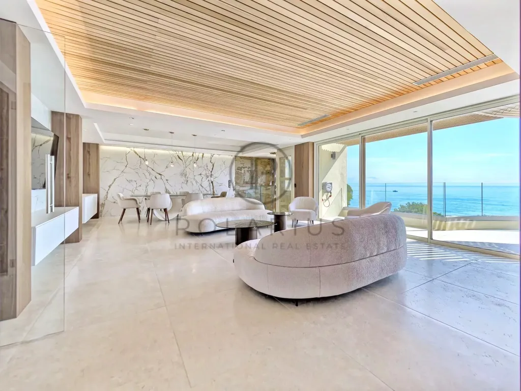 Séjour - Villa avec Vue Mer et Piscine à Cap d'Antibes