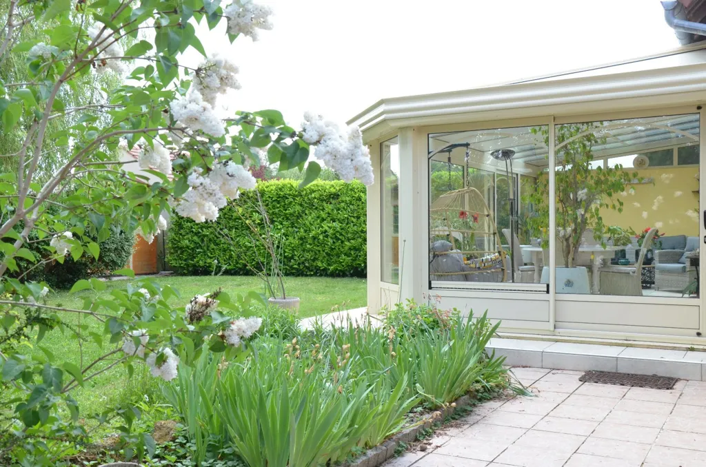 Terrace - Family House with Veranda in Mesnil Sevin