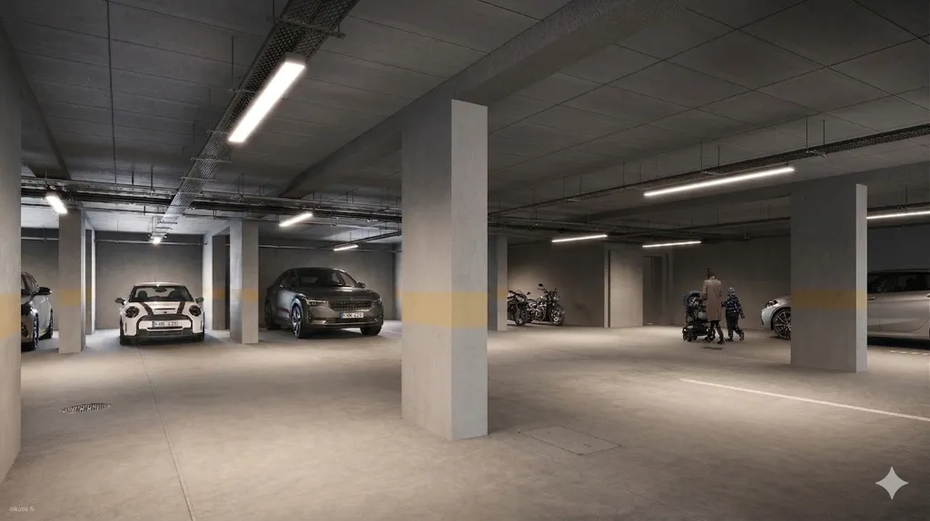 Garage - Modern Apartment with Garden in Lintuvaara, Espoo