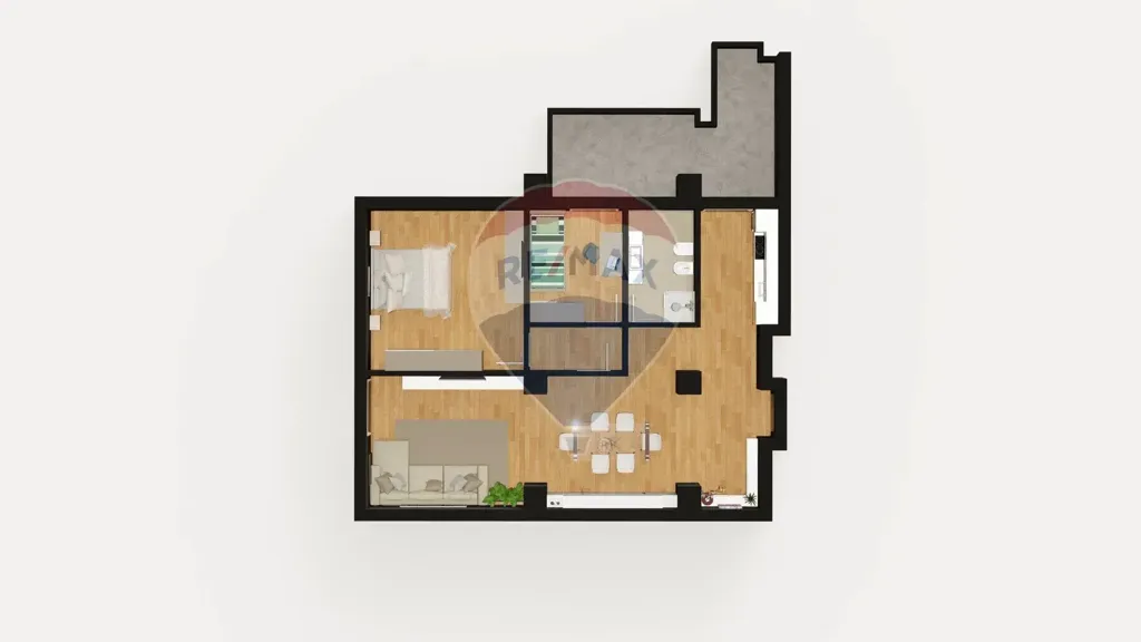Plaan - Ground Floor Apartment with Terrace in Palermo
