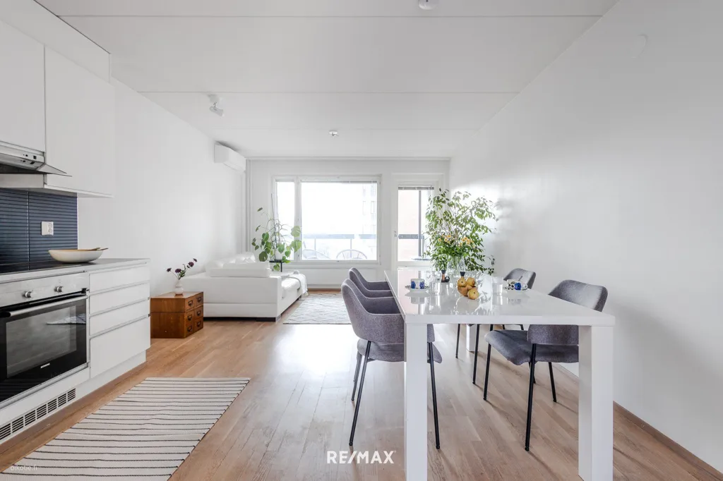 Dining Room - Modern Apartment with West-Facing Terrace in Länsi-Pasila