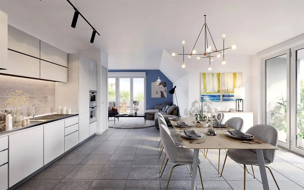 Cuisine - Appartement Luxe avec Orientation Est à Huningue