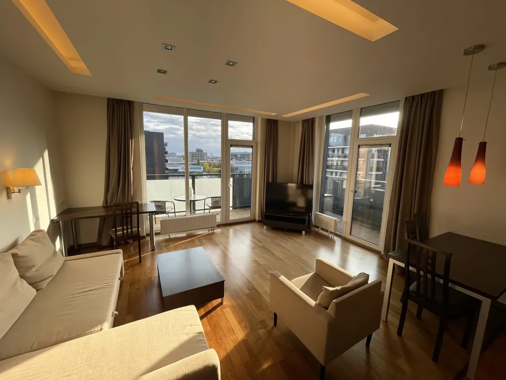 Séjour - Modernised Apartment with Park View in Verkiai