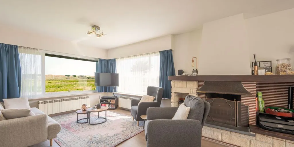Séjour - Appartement avec Vue sur la Nature à Wenduine