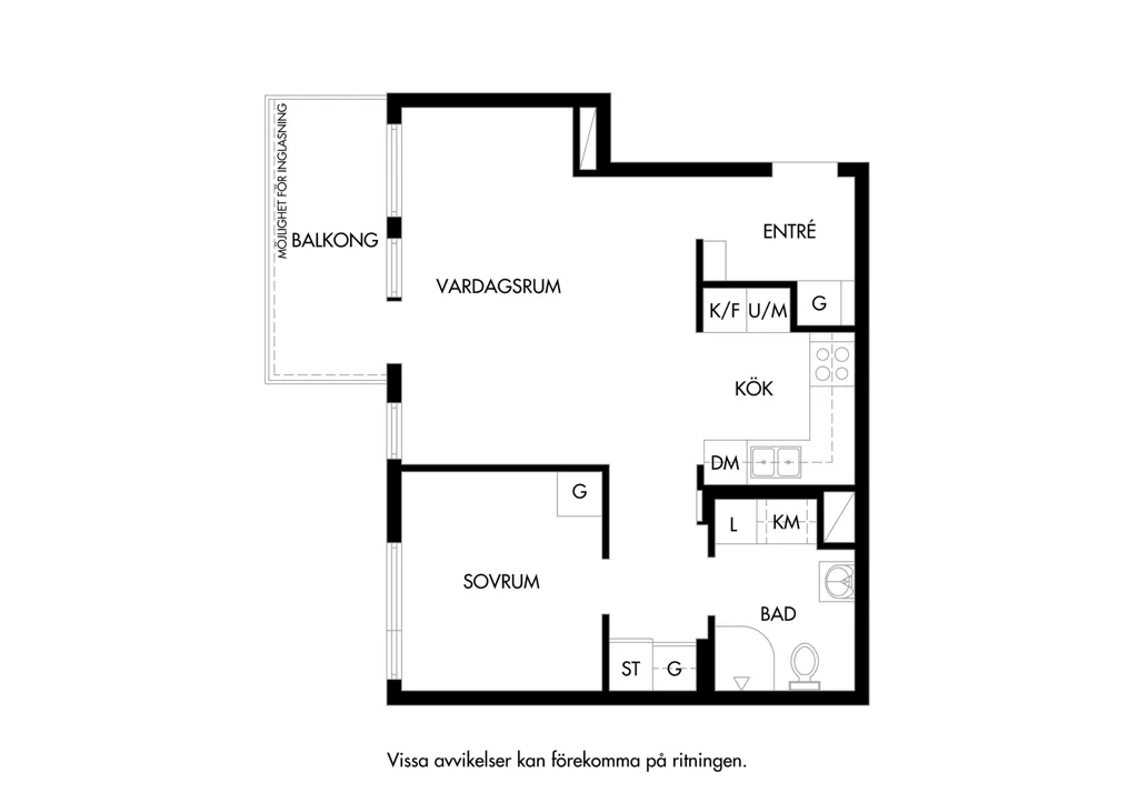 Planimetria - Modern Two-Bedroom Flat with Balcony in Skåne