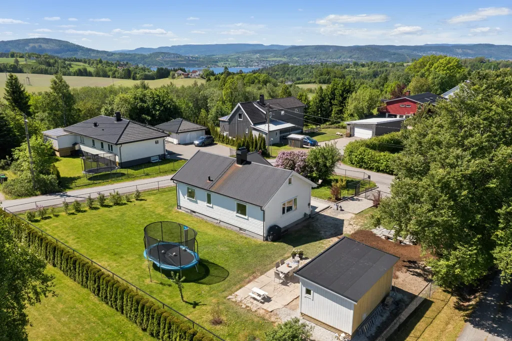 Vue aérienne - Modern Bungalow with Garden in Spikkestad