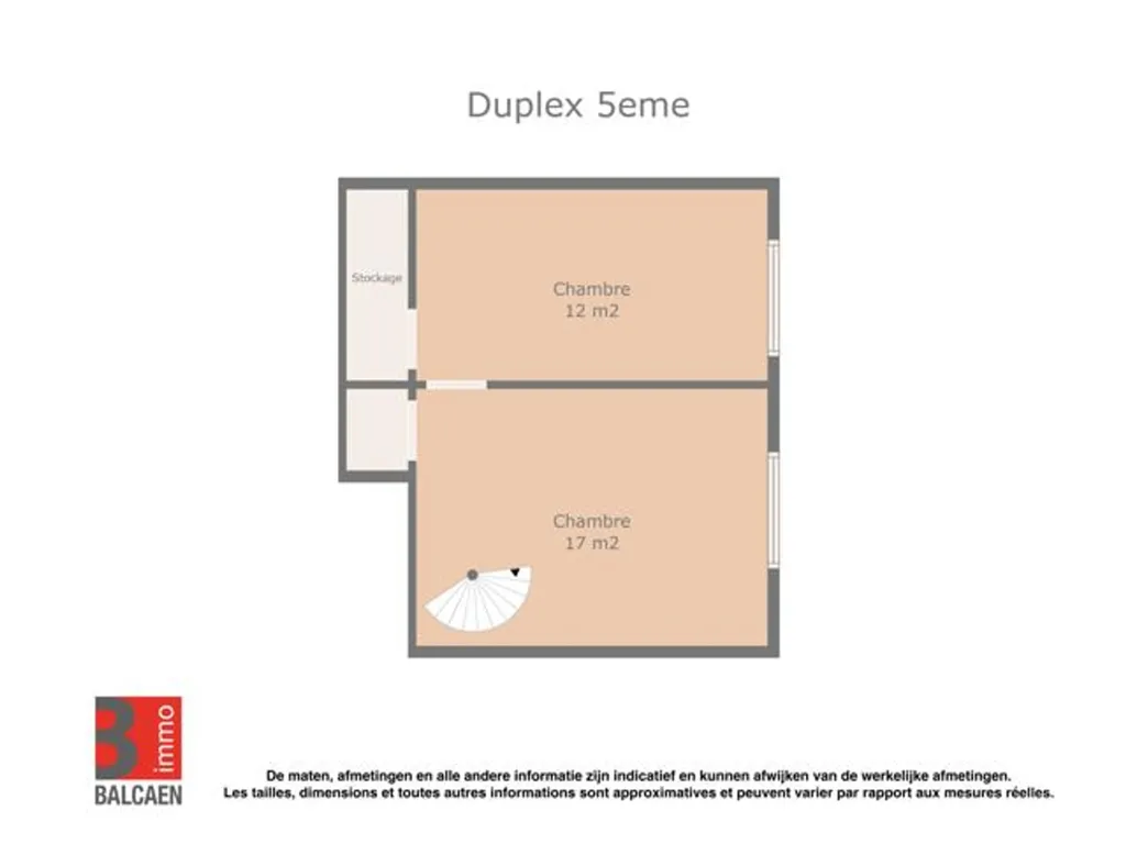 Floor Plan - Duplex and Studio with Terraces in Jette