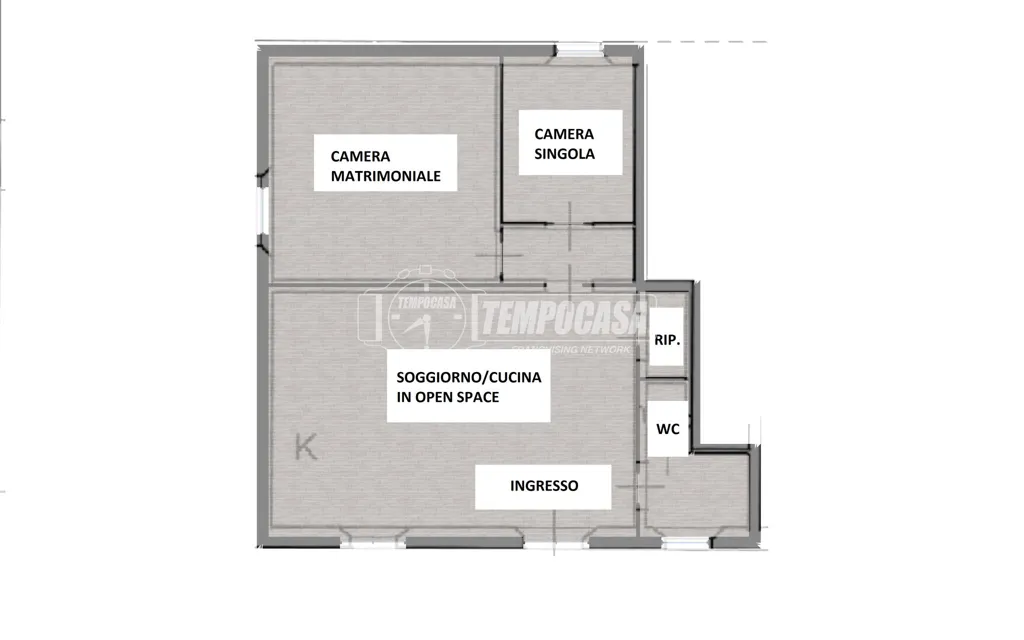 Plan - Rear-Facing Apartment with Garden in Ancona