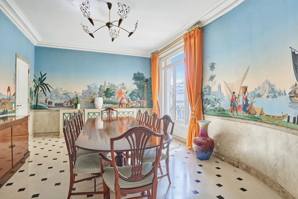 Salle à manger - Appartement Familial avec Balcons au 16e Arrondissement de Paris