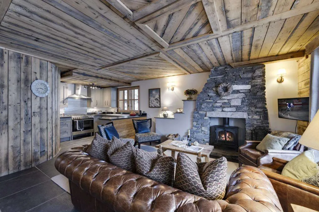 Séjour - Duplex Luxe avec Piscine et Jacuzzi à Saint-Paul-en-Chablais