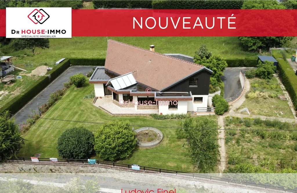 Vue aérienne - Maison d'Architecte avec Jardin Clos à May-sur-Orne