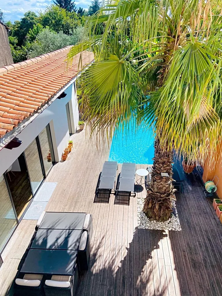 Õhuvaade - House with Pool and Terrace in Marmande