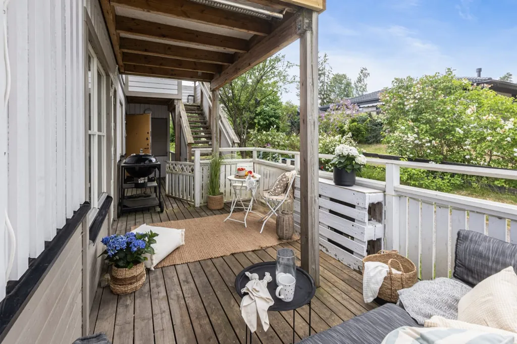 Balcony - Terraced Flat with Garden in Vendelsö