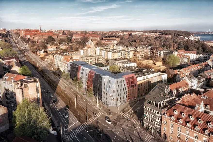 Vue aérienne - Modern Office Space with Terrace in Aarhus