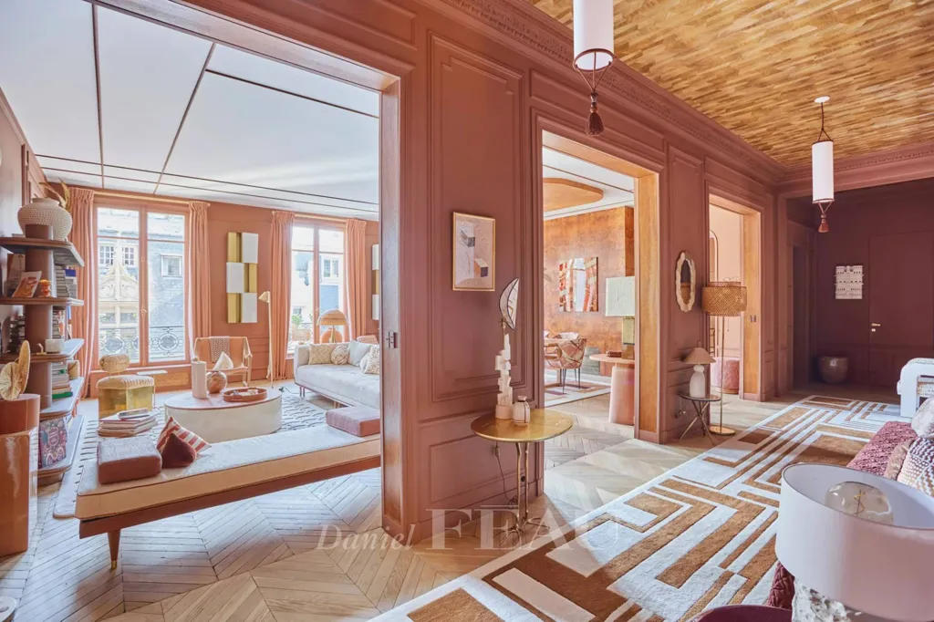 Living Room - Luxury Flat with Balcony in Paris