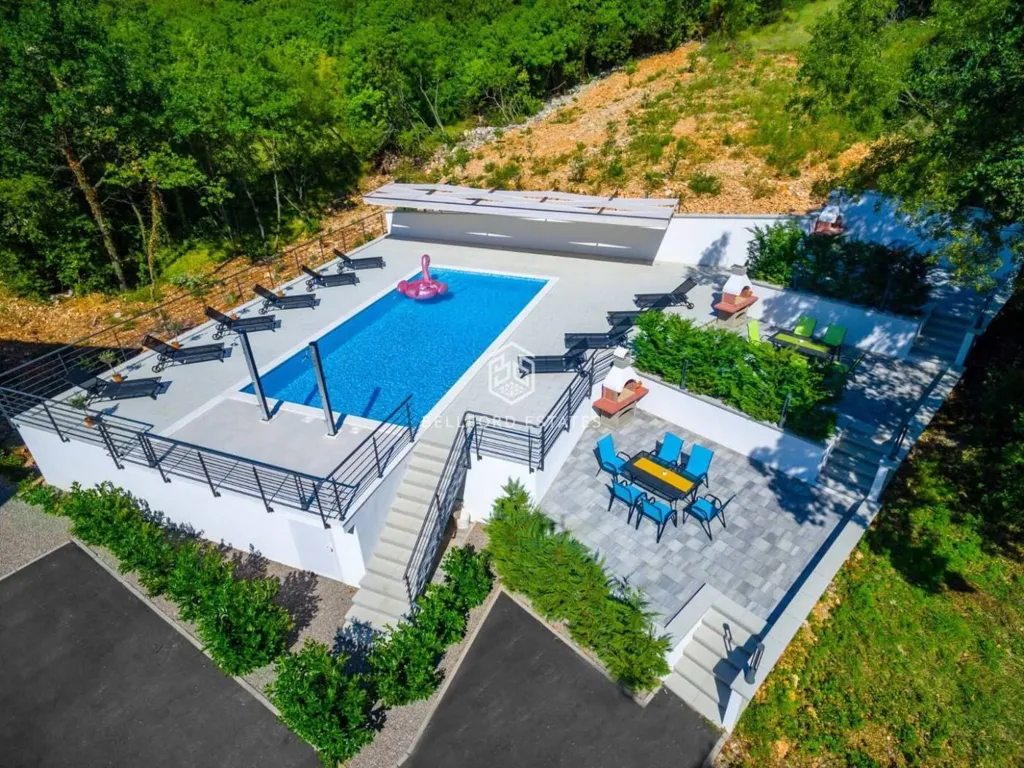 Vue aérienne - Apartment with Private Pool in Kostrena