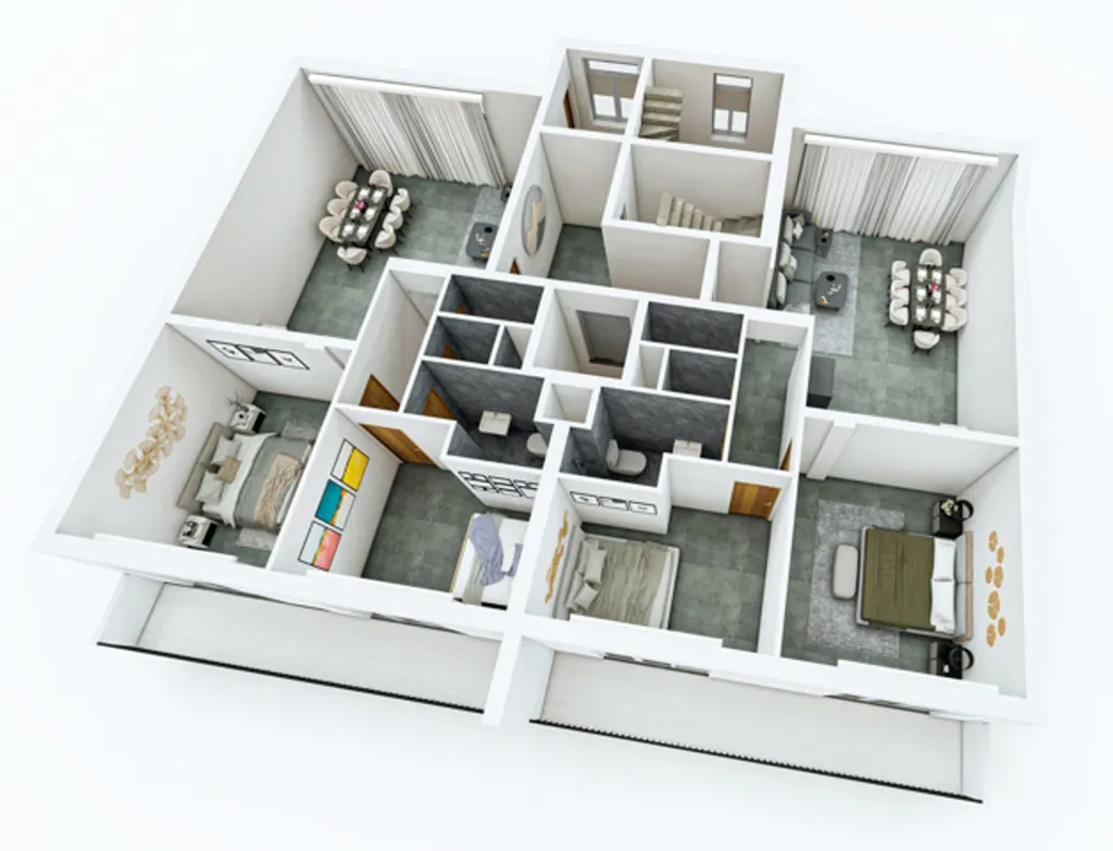 Planimetria - Building with 6 Apartments in Anderlecht