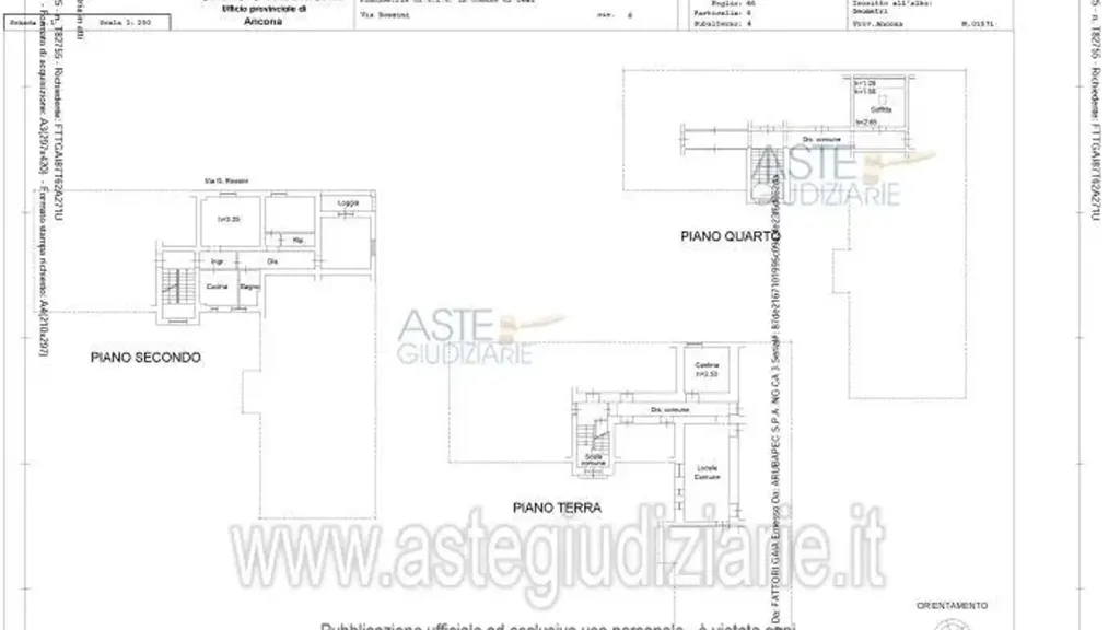 Plan - Apartment with Attic and Cellar in Jesi