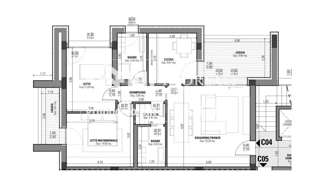 Plaan - Luxury Apartment with Loggia in Modena
