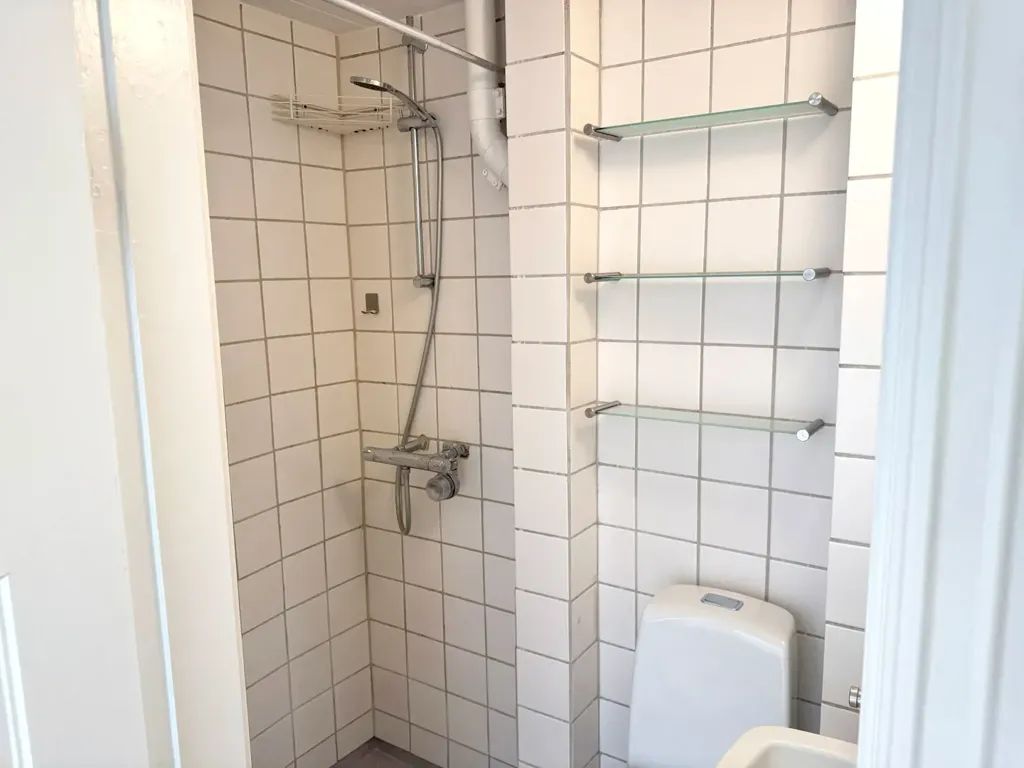 Bathrooms - 2-Bedroom Apartment with High Ceilings in Aalborg