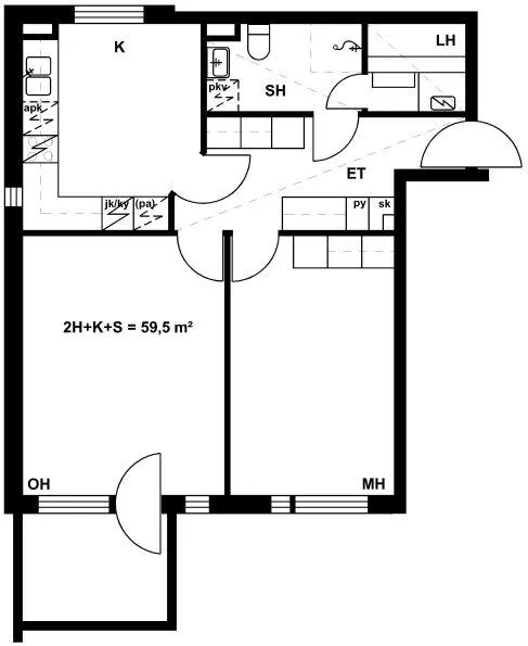 Planimetria - Spacious Apartment with Balcony in Hyrylä, Tuusula