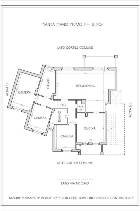 Planimetria - Apartment with Double Balcony in Turin
