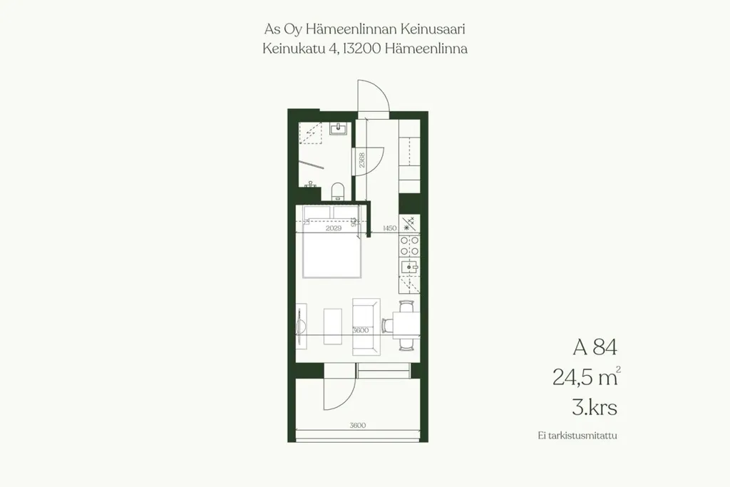Floor Plan - Bright Penthouse with Balcony in Hämeenlinna