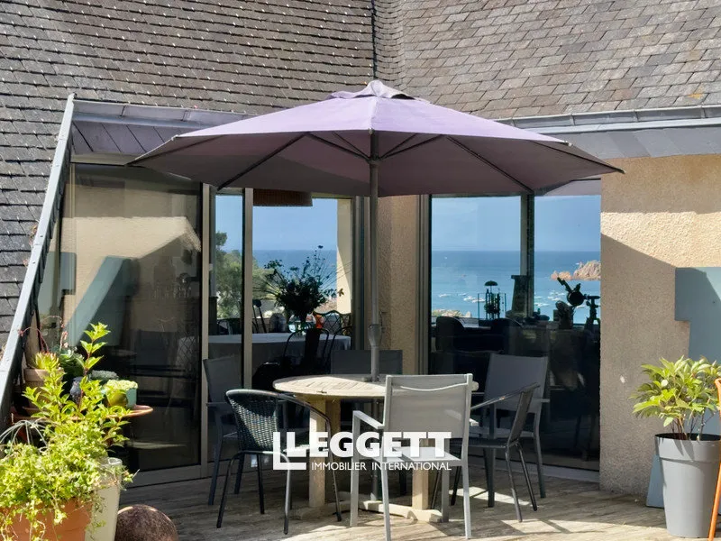 Terrasse - Maison-Belvédère avec Vue Mer à Buguelès