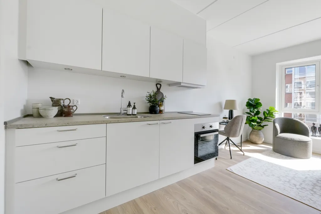 Kitchen - 1-Bedroom Apartment with Private Bathroom in Østerbro