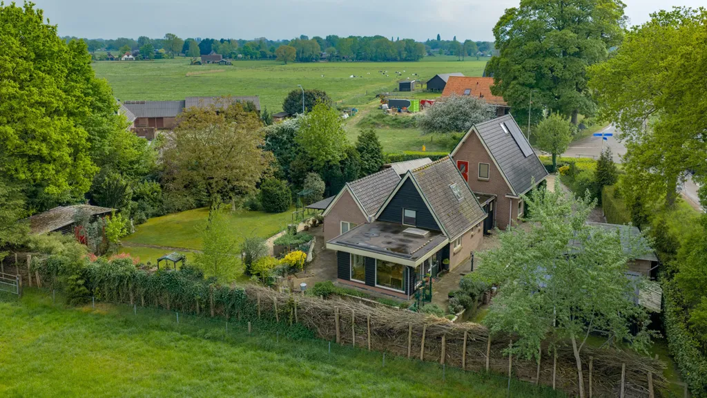 Aerial - Detached House with Garden in Oene