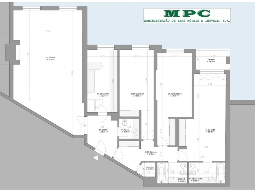 Plan - Luxury Apartment with Ocean Views in Parede