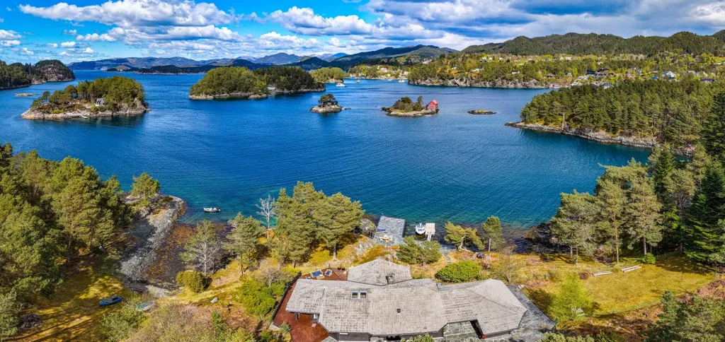 Vue aérienne - Holiday Cottage with Marina Spots in Forstrøno