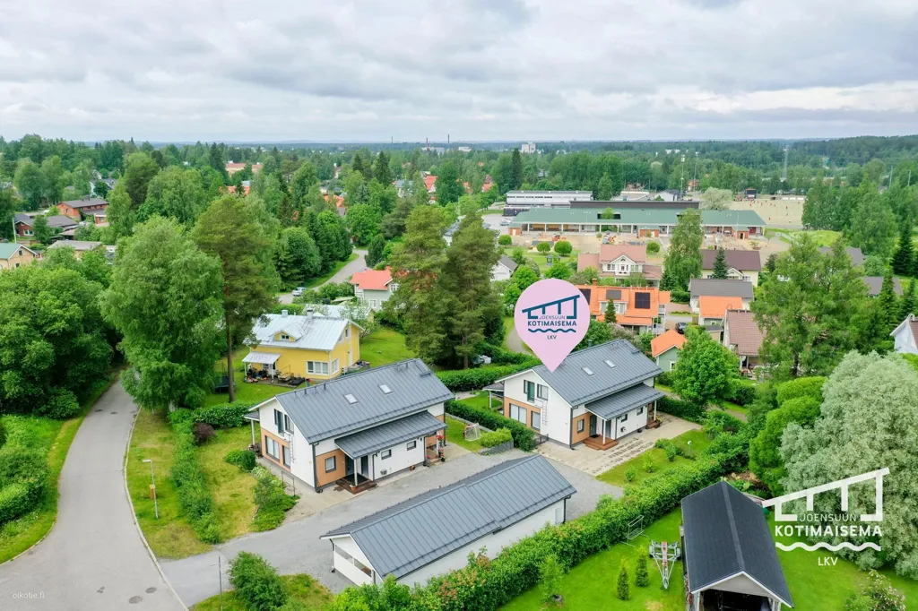 Vue aérienne - Two-Storey Apartment with Sauna in Joensuu