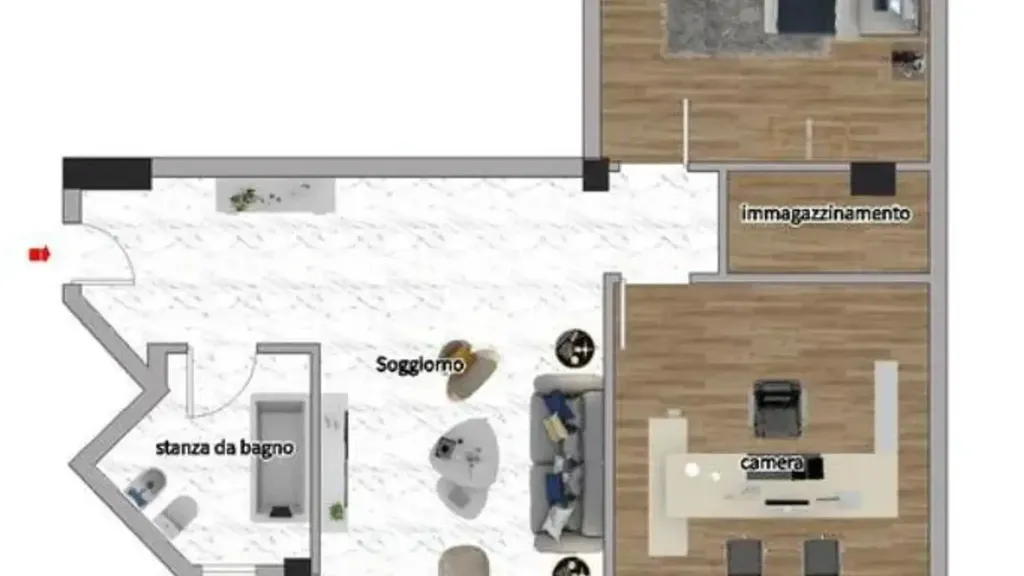 Floor Plan - Triplex with Double Exposure in Milan