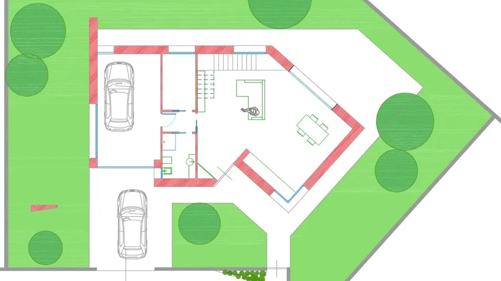 Plan - New Detached House with Solar Panels in Villorba
