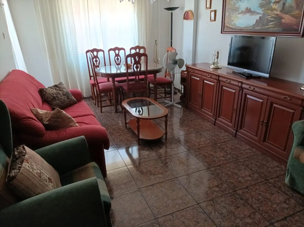 Salón - Piso amueblado con ascensor en Granada