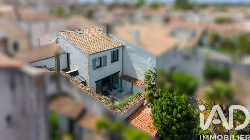 Vue aérienne - Villa rénovée avec vue mer à Saint-Martin-de-Ré