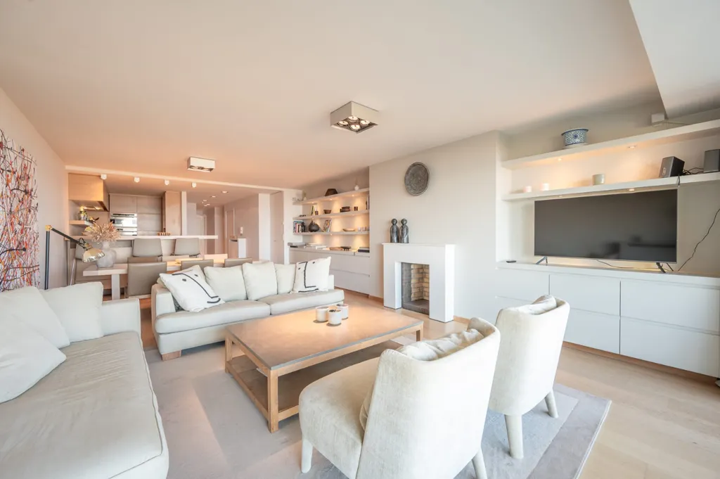 Séjour - Appartement avec Vue Mer sur la Digue de Knokke