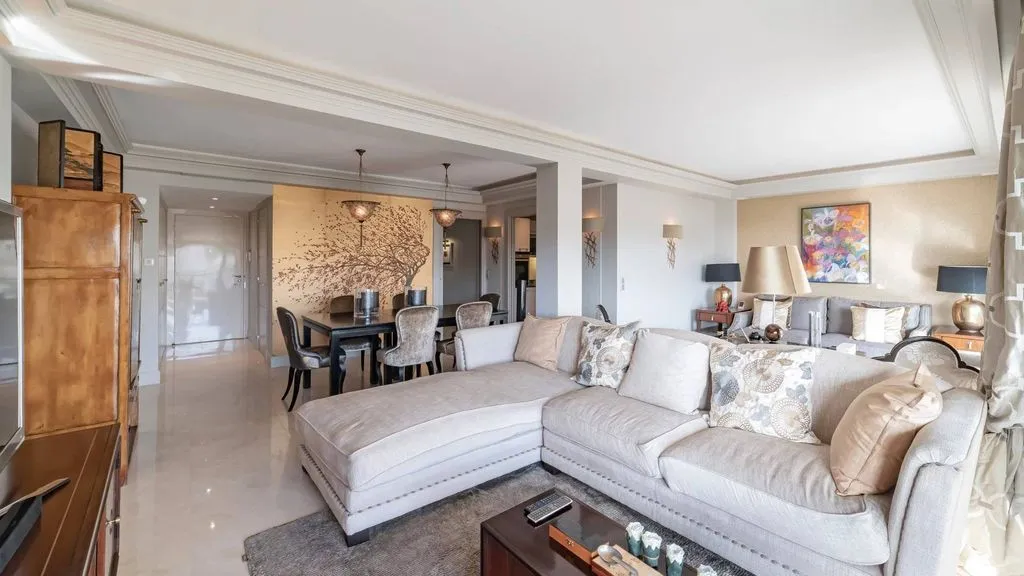 Séjour - Appartement de luxe avec terrasse vue mer à Cannes