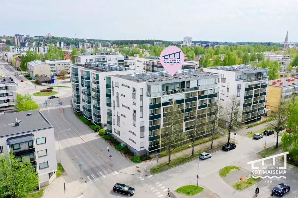 Vista aerea - Modern Studio with Balcony in Joensuu Centre