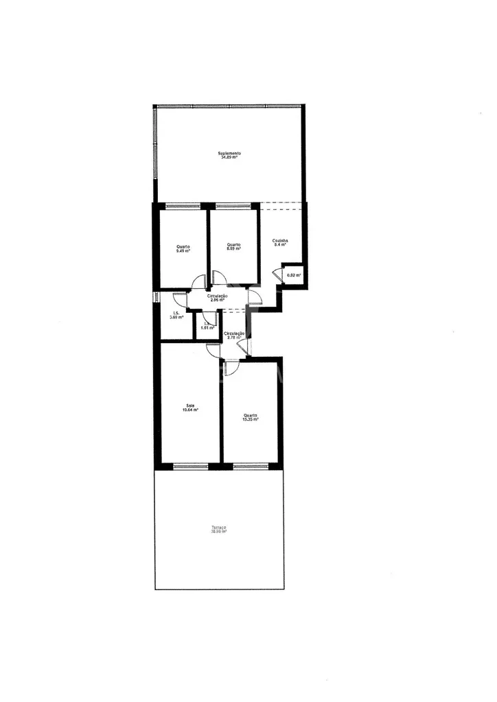 Plaan - T3 Apartment with Large Terraces in Laranjeiro