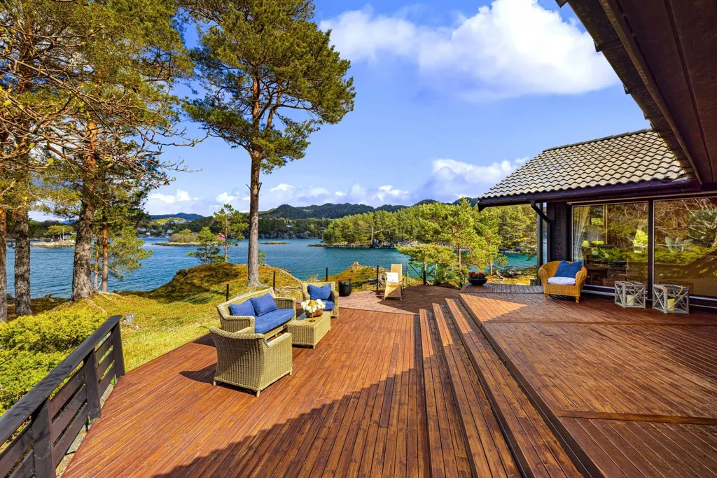 Terrasse - Holiday Cottage with Marina Spots in Forstrøno