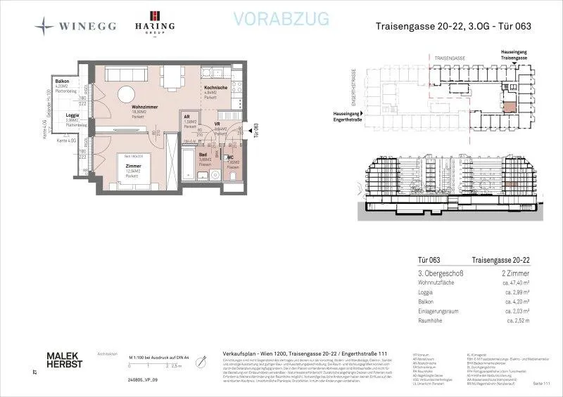Planimetria - Modern Apartments with Donau View in Brigittenau
