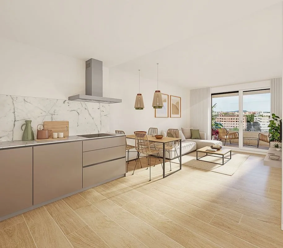 Köök - New Flat with Terrace in Sadar, Pamplona