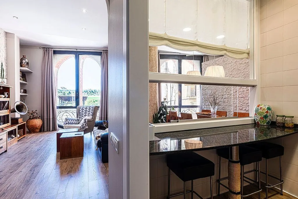 Köök - Apartment with Industrial Charm in Igualada Centre