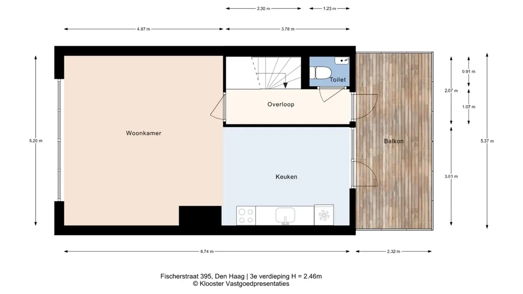 Floor Plan - Maisonette with Terrace in Transvaalkwartier