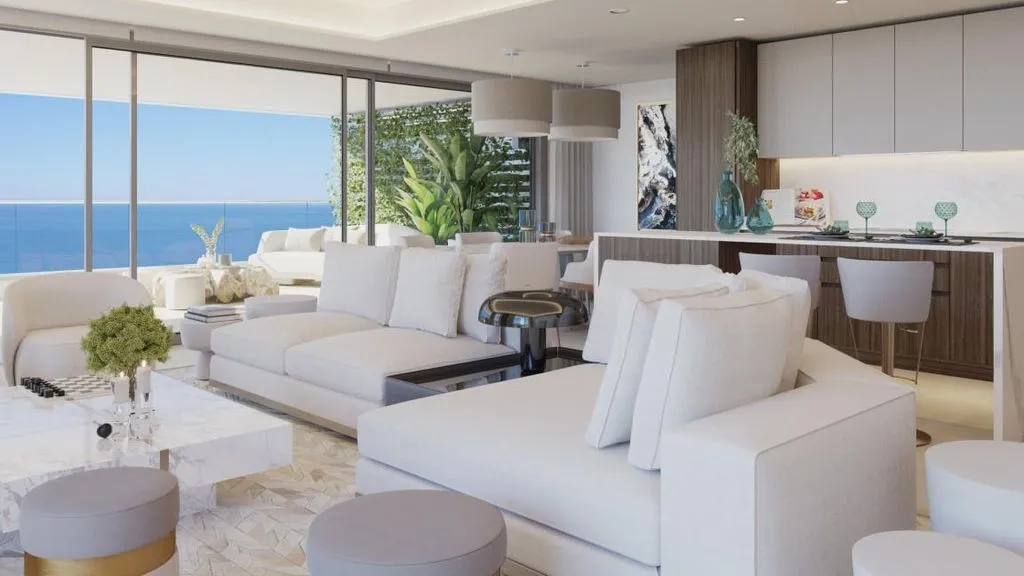 Living Room - Luxury Apartment with Sea View in Estepona