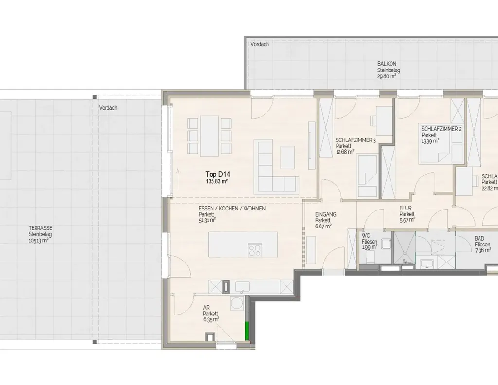 Planimetria - New Timber-Frame Penthouse with Terrace in Schladming