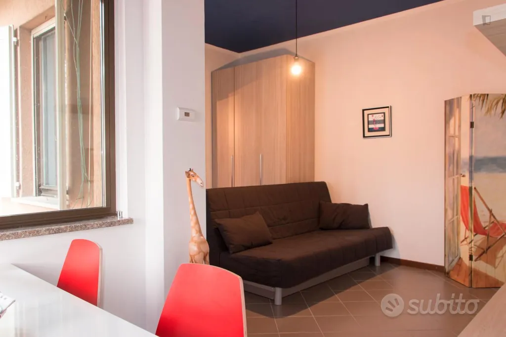 Living Room - Furnished Studio near Certosa Station